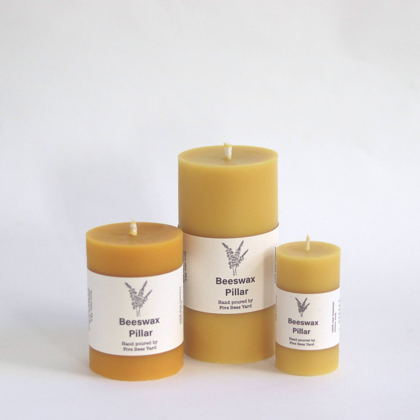 Beeswax Pillar Church Candle | 5cm (h)x 4.5cm (w)