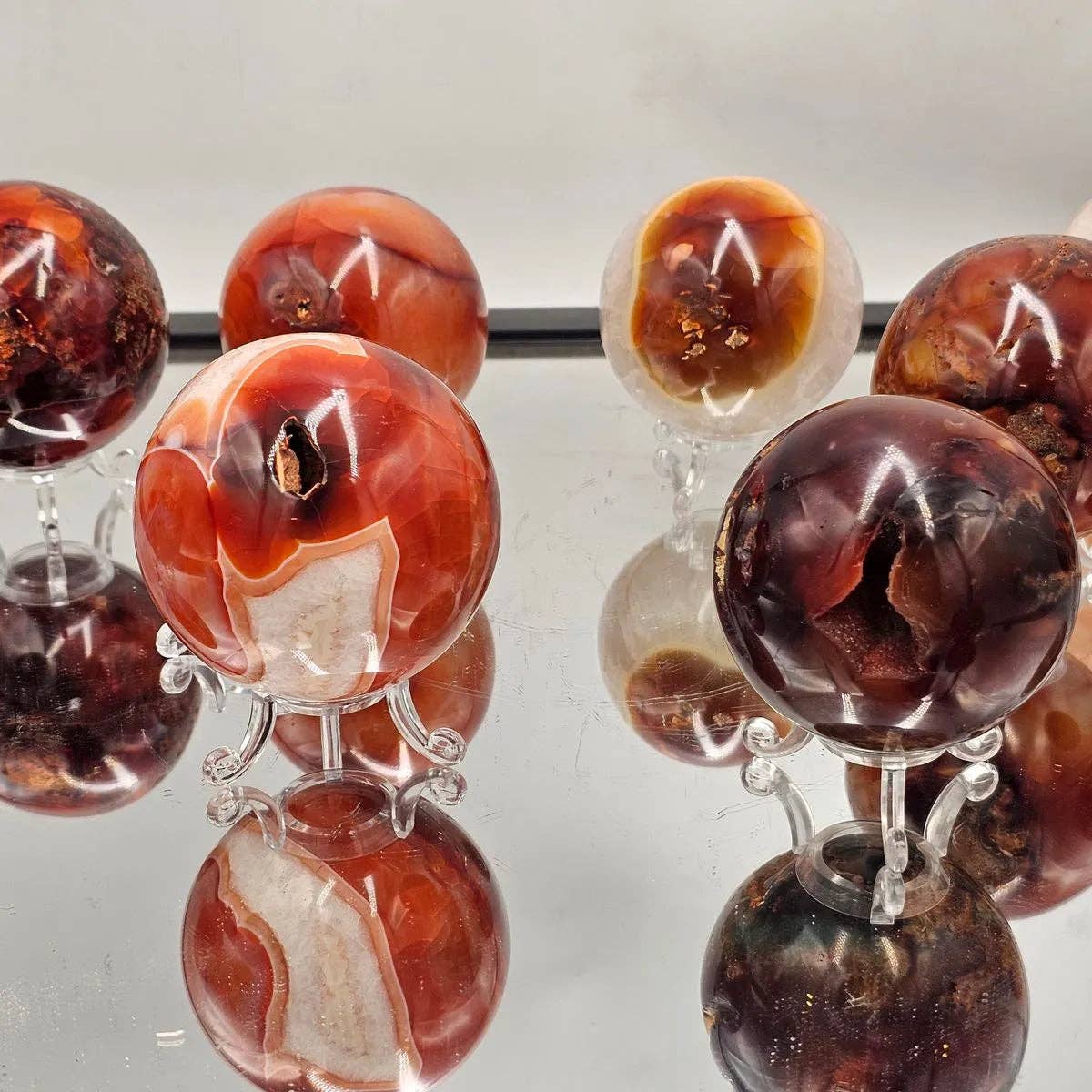 Large Carnelian Crystal Sphere