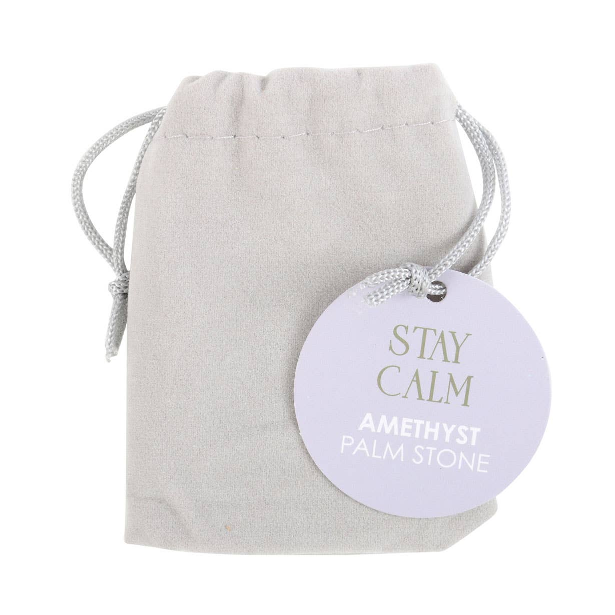 Stay Calm- Amethyst Crystal Palm Stone