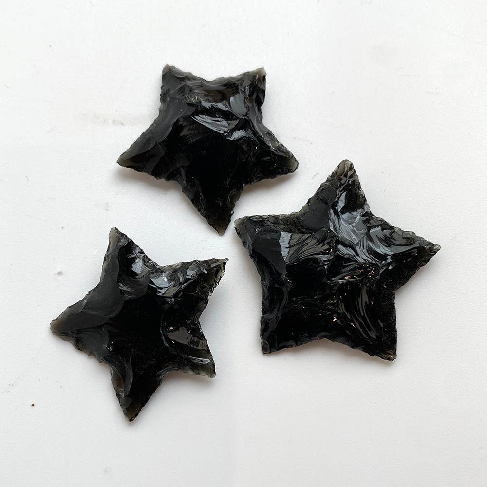 Black Obsidian Star carving