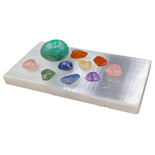 Selenite Rectangle Charging Plate