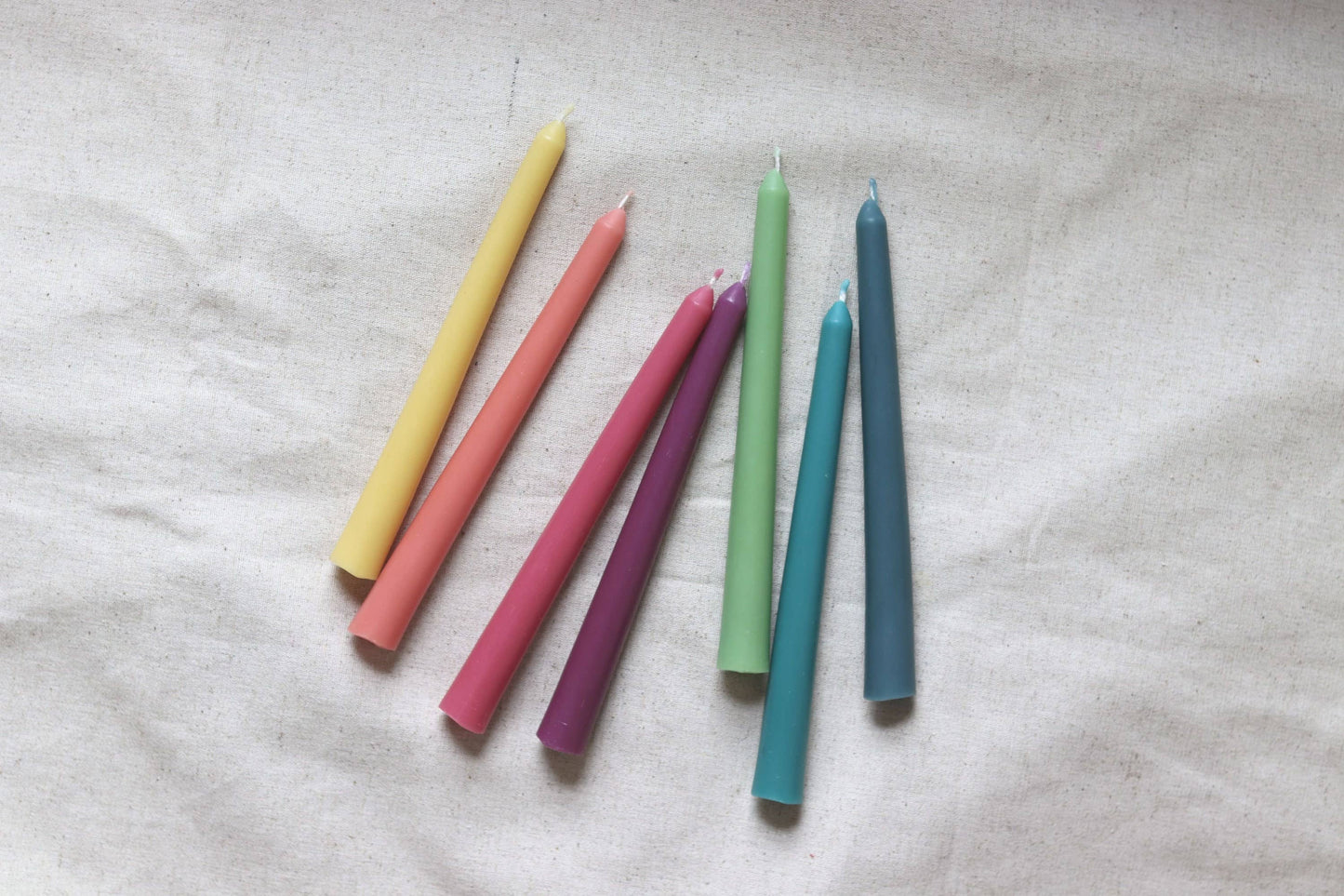 Tapered Beeswax Dinner Candles | Rose Pink