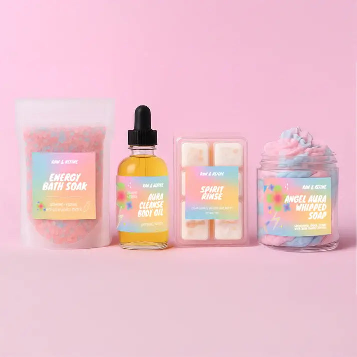 Aura Cleanse Body Oil - Infused with Clear Quartz Crystal by Raw & Refine