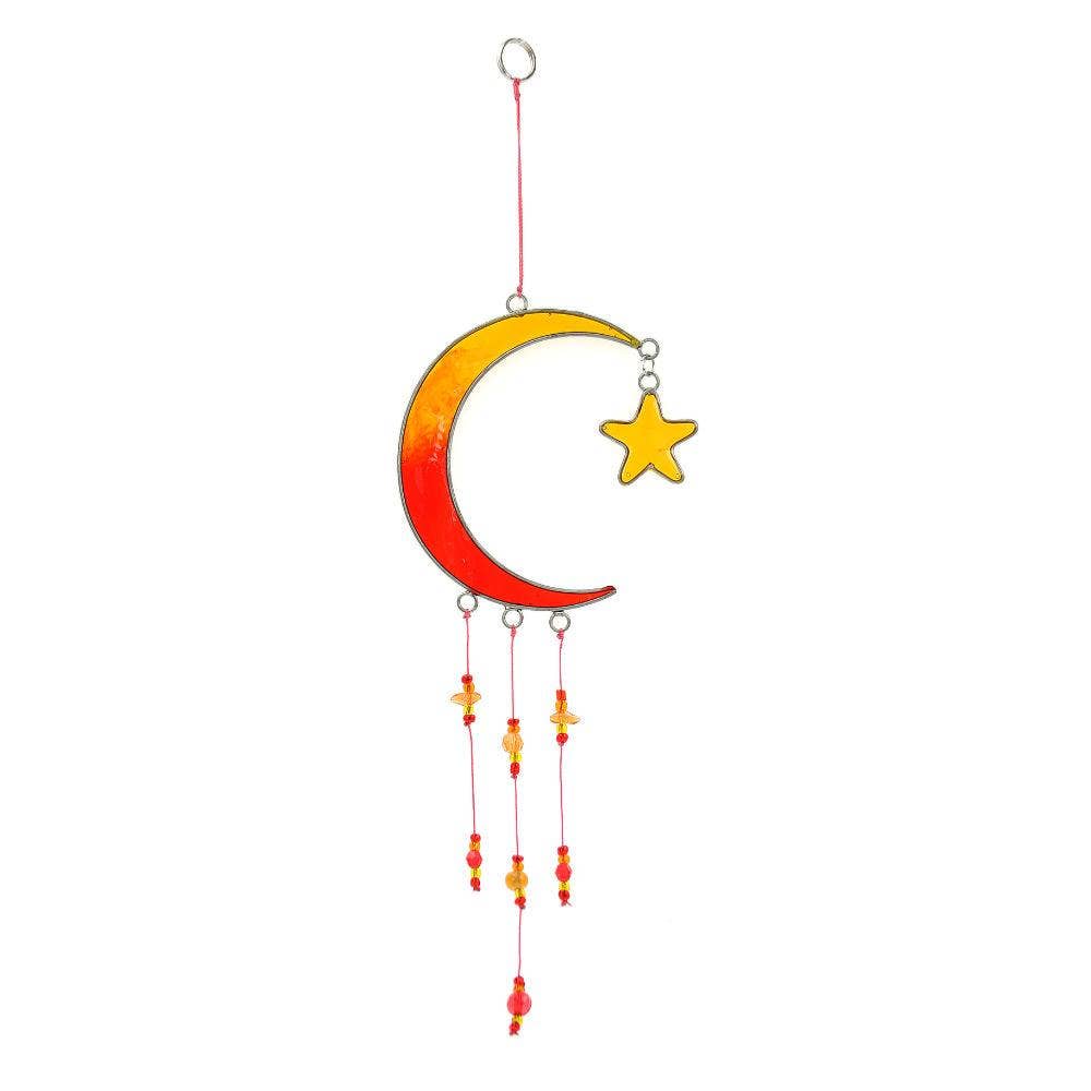 Suncatcher 'Moon with Star' design