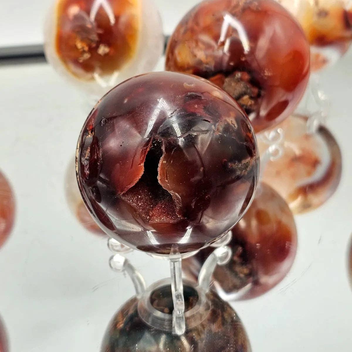 Large Carnelian Crystal Sphere
