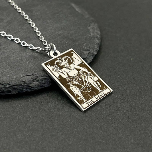 Stainless Steel Tarot Necklaces: THE DEVIL
