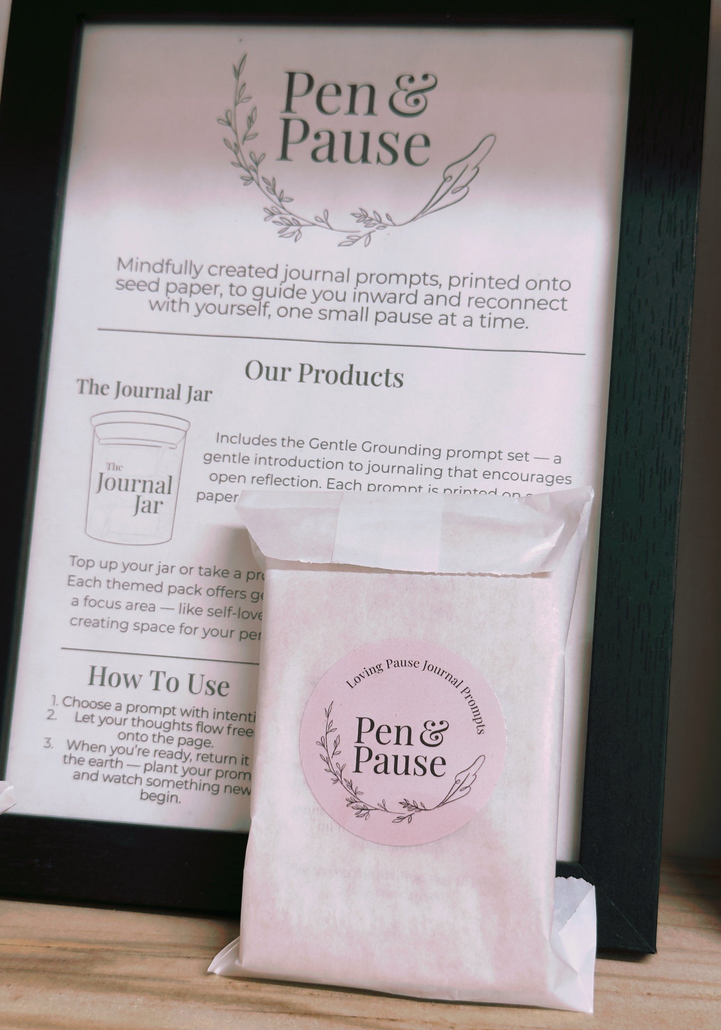 Pen & Pause Journal prompts pack- 'Loving Pause'