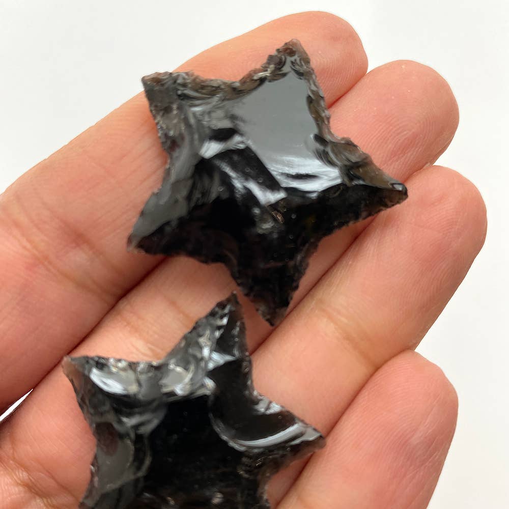 Black Obsidian Star carving
