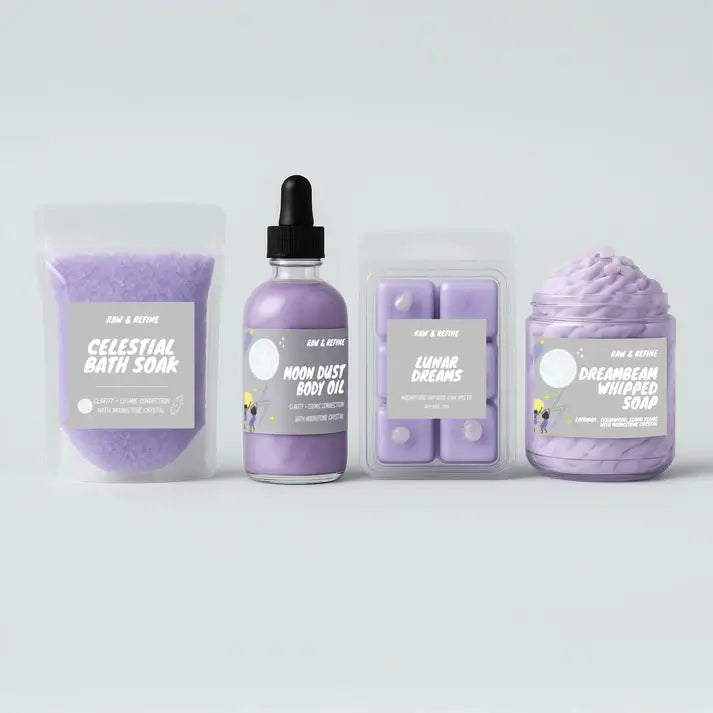 Celestial Bath Soak - Clarity & Cosmic Connection Bath Salts - Moonstone Crystal Infused