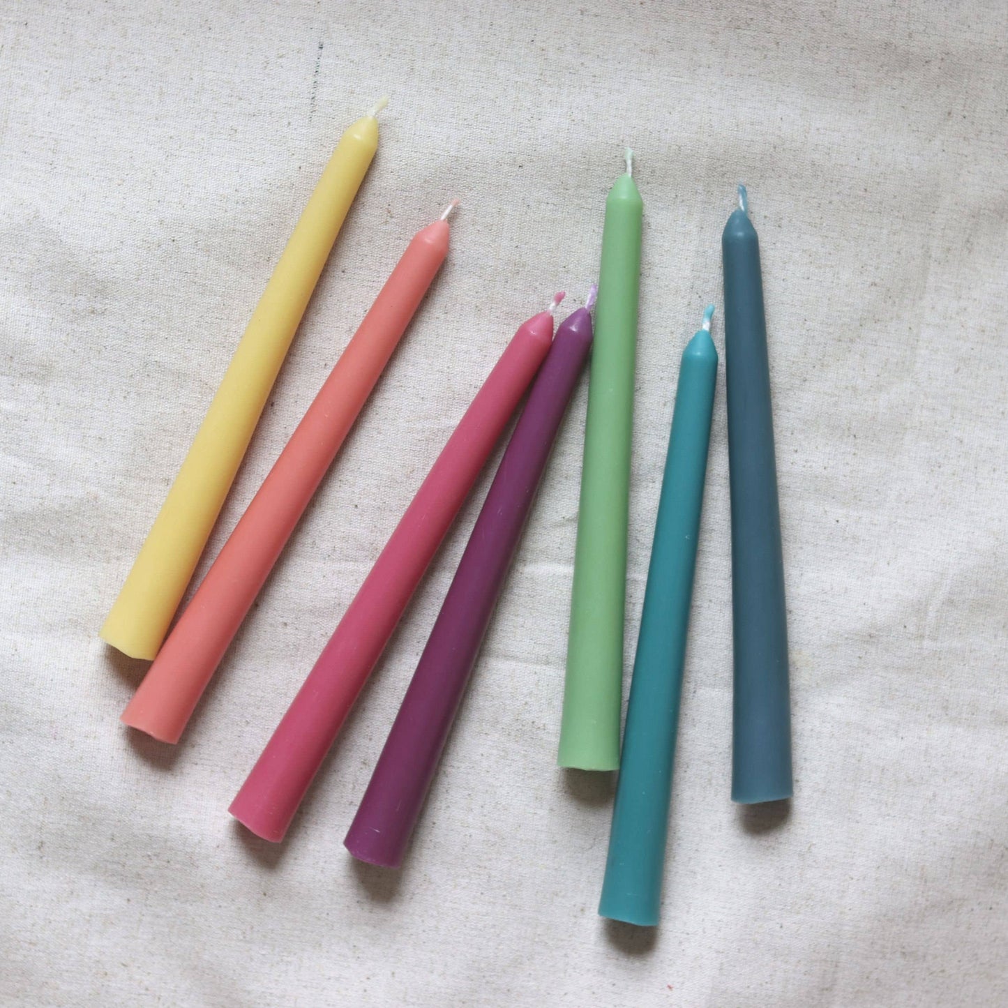 Tapered Beeswax Dinner Candles | Petrol Blue