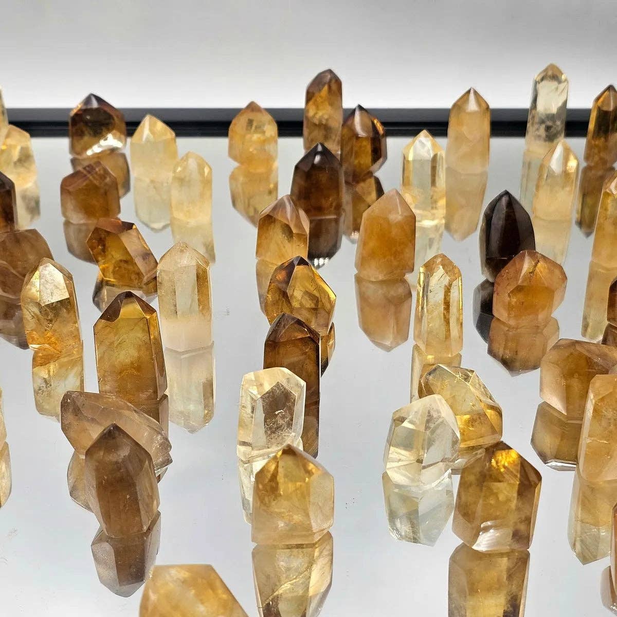 Small Citrine Crystal Prism Tower