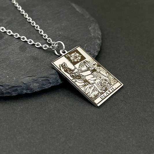 Stainless Steel Tarot Necklaces: DEATH