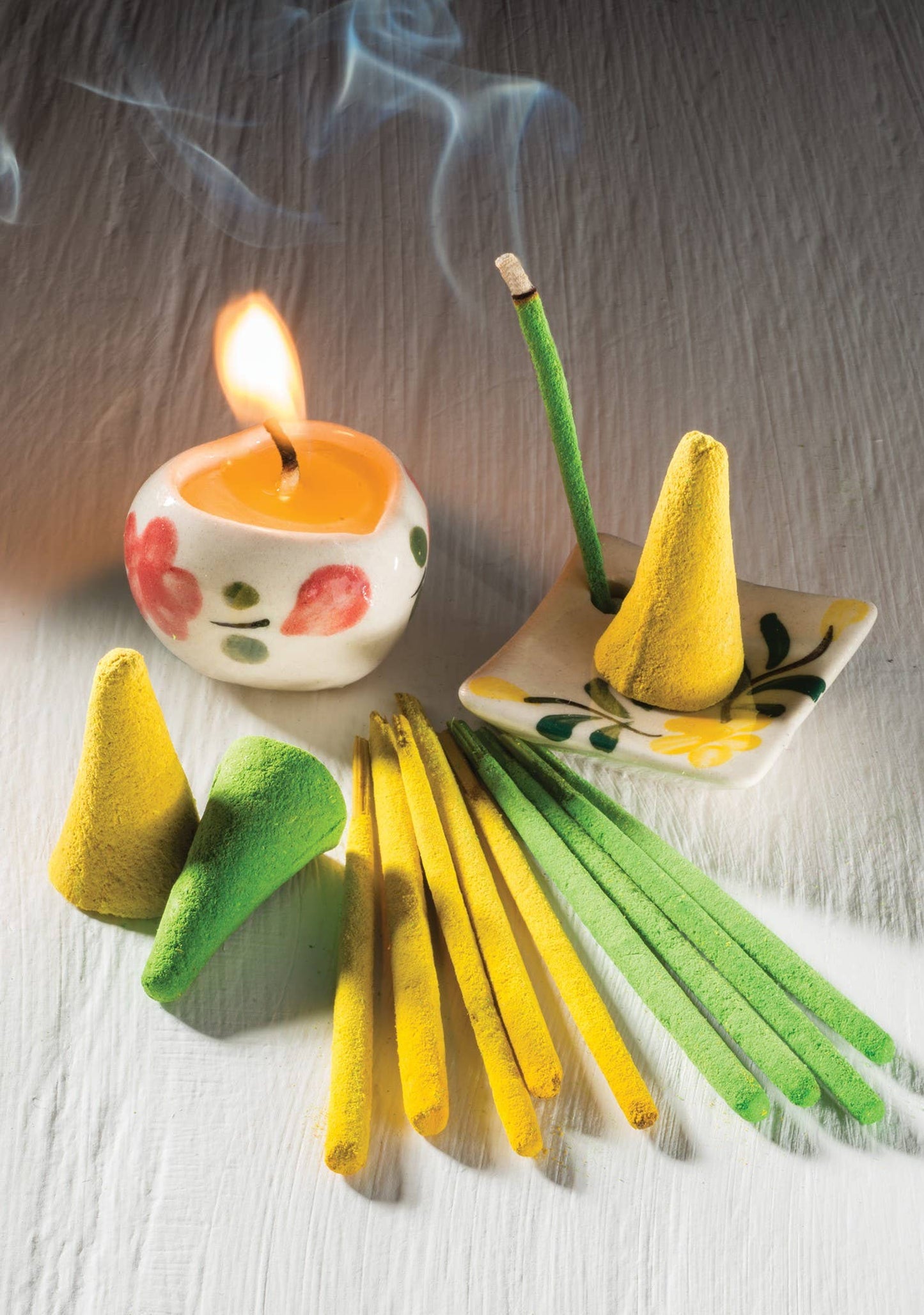 Mini Incense Gift Box Set with Ceramic Candle and Burner
