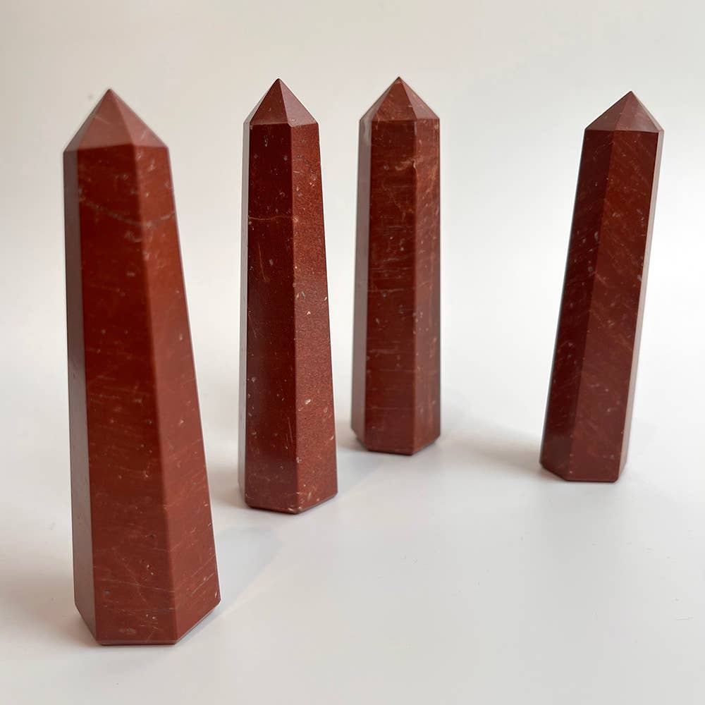 Red Jasper Obelisk Tower, 8-10cm
