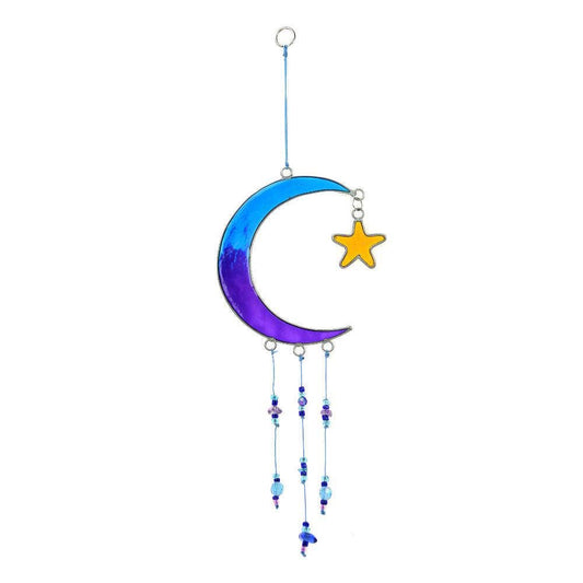 Suncatcher 'Moon with Star' design