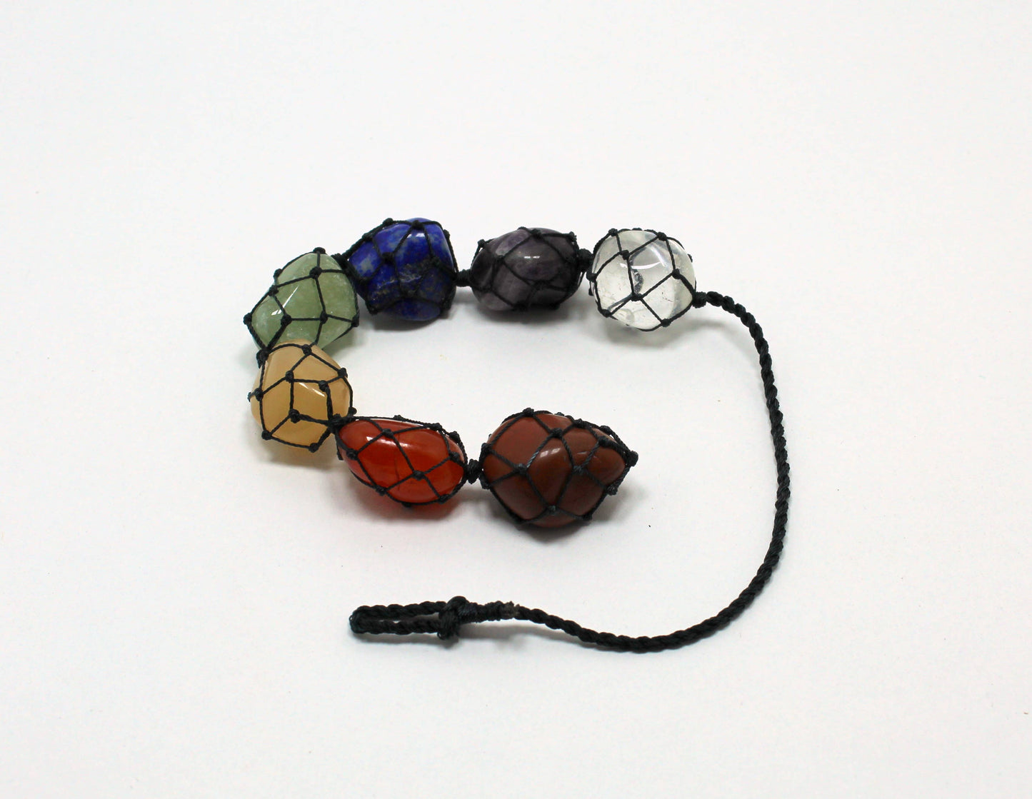 Natural 7 Chakra Tumble Stone Wall Hanging