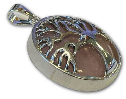 Rose Quartz Tree of Life Pendant