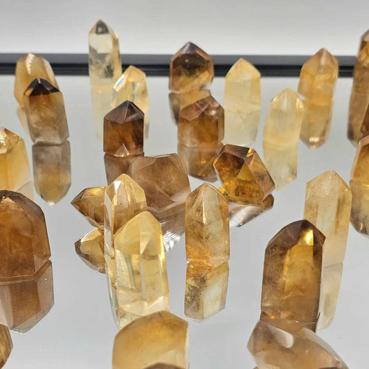Small Citrine Crystal Prism Tower