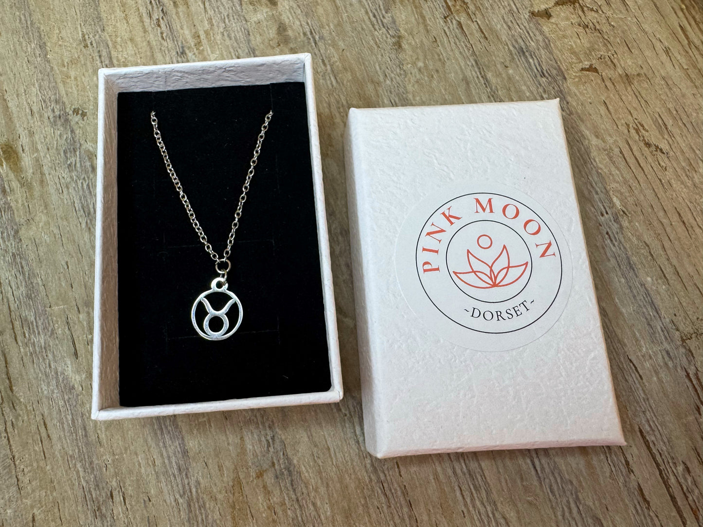 Taurus delicate pendant and chain