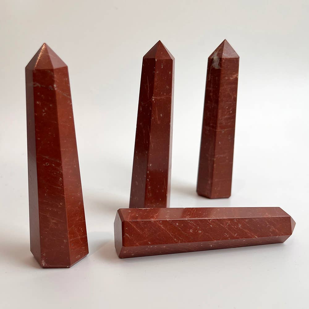 Red Jasper Obelisk Tower, 8-10cm