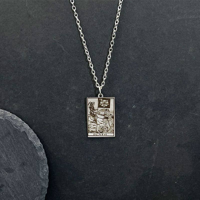 Stainless Steel Tarot Necklaces: DEATH