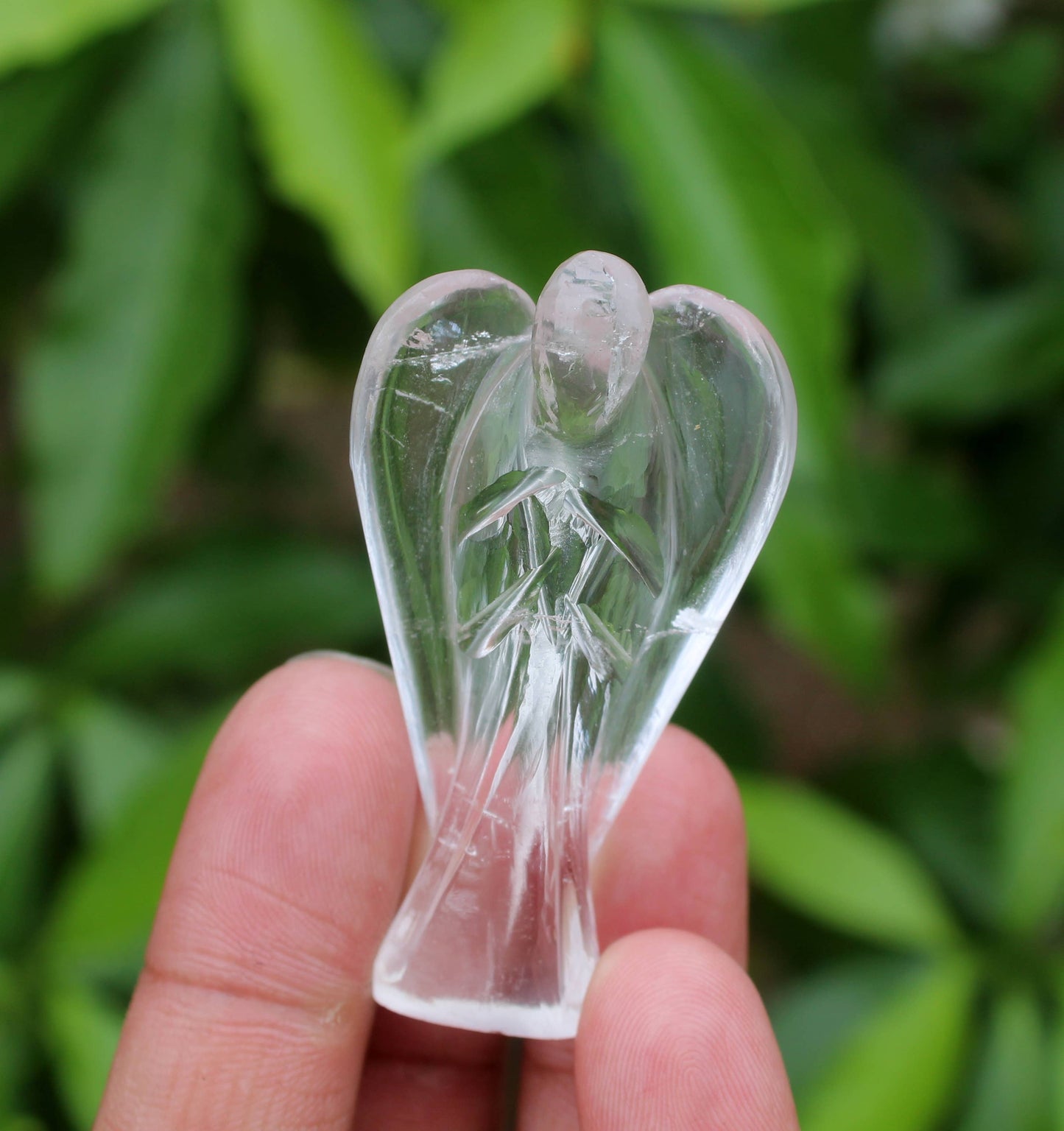 Natural Clear Quartz Angel Carving