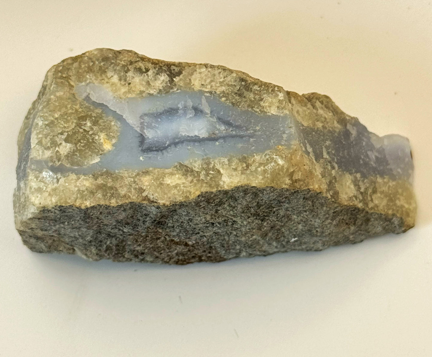 Rough blue lace agate piece
