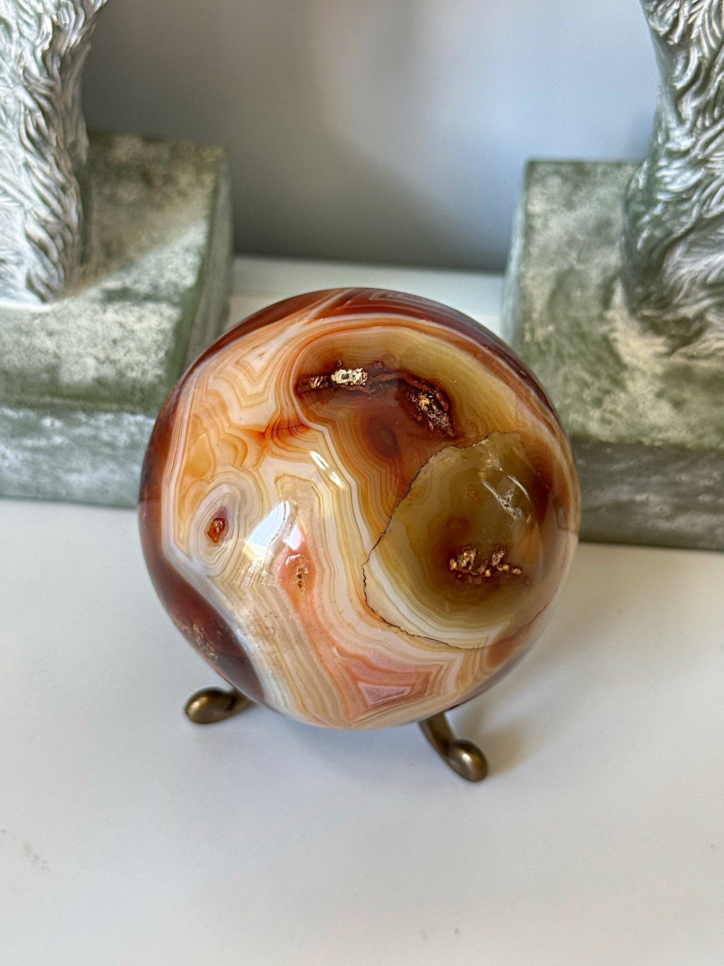 Carnelian Crystal Sphere