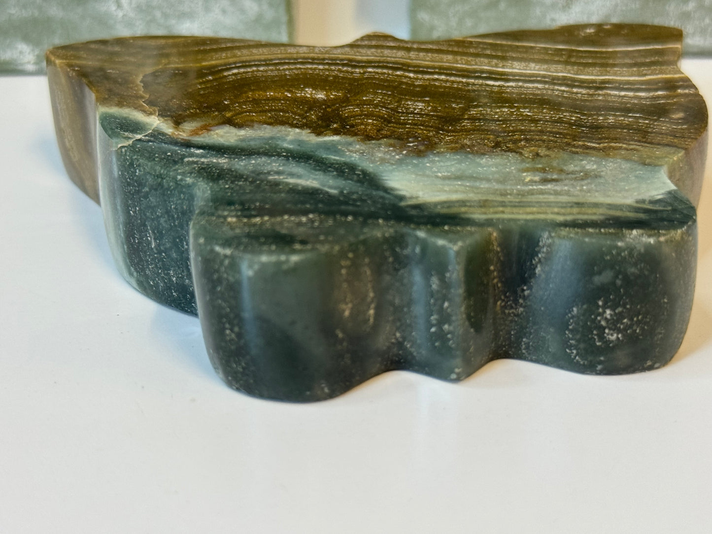 Ocean Jasper Crystal Butterfly Carving - A