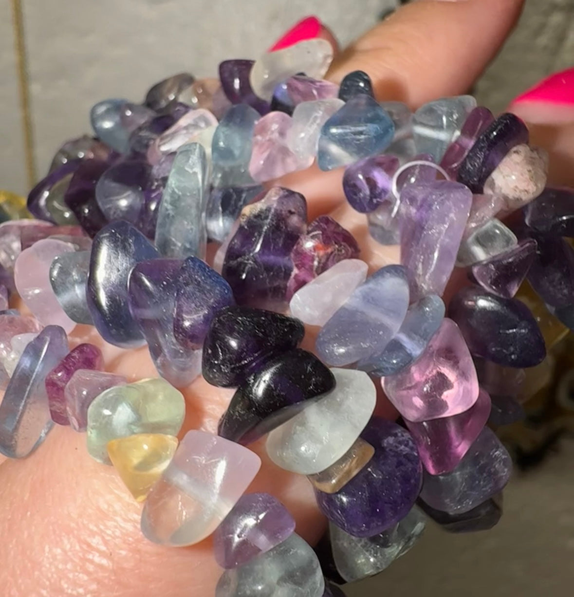 Fluorite Chip Bracelet