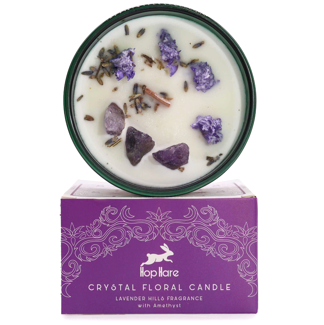 Hop Hare Crystal Magic Flower Candle - The Moon