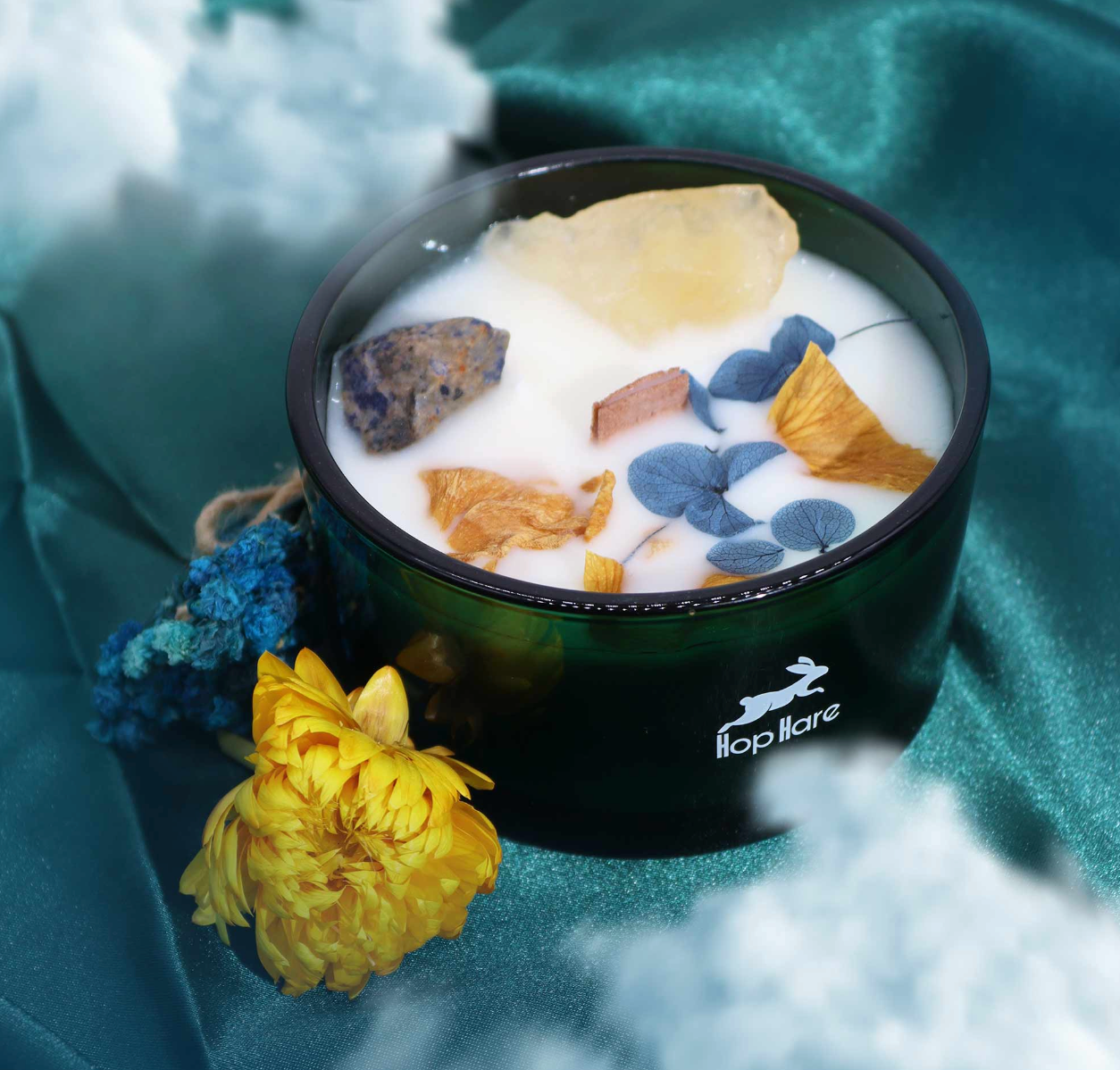 Hop Hare Crystal Magic Flower Candle - The Sun