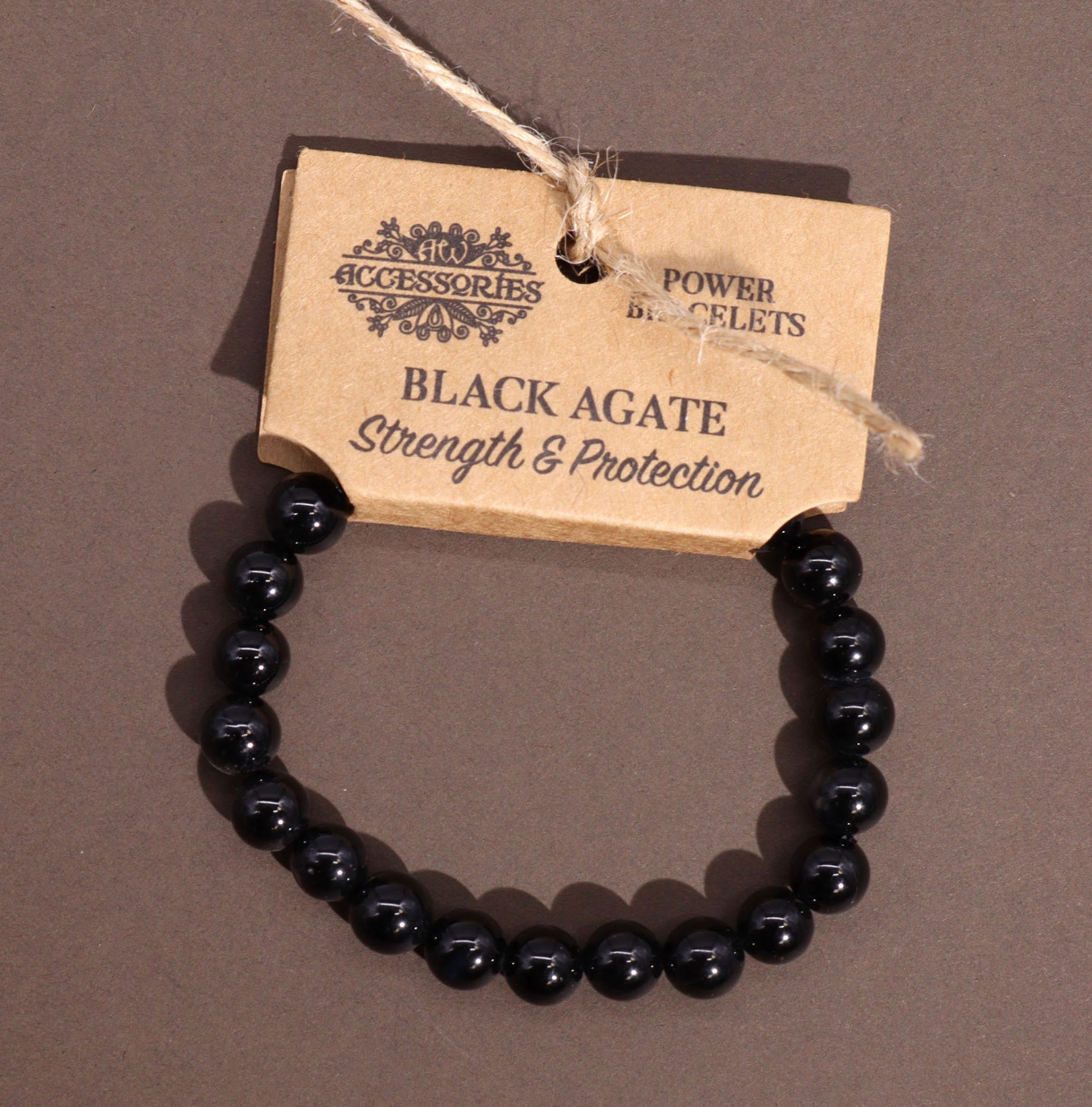 Power Bracelet - Black Agate