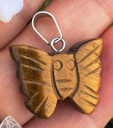 Crystal Butterfly pendant charm: 2cm