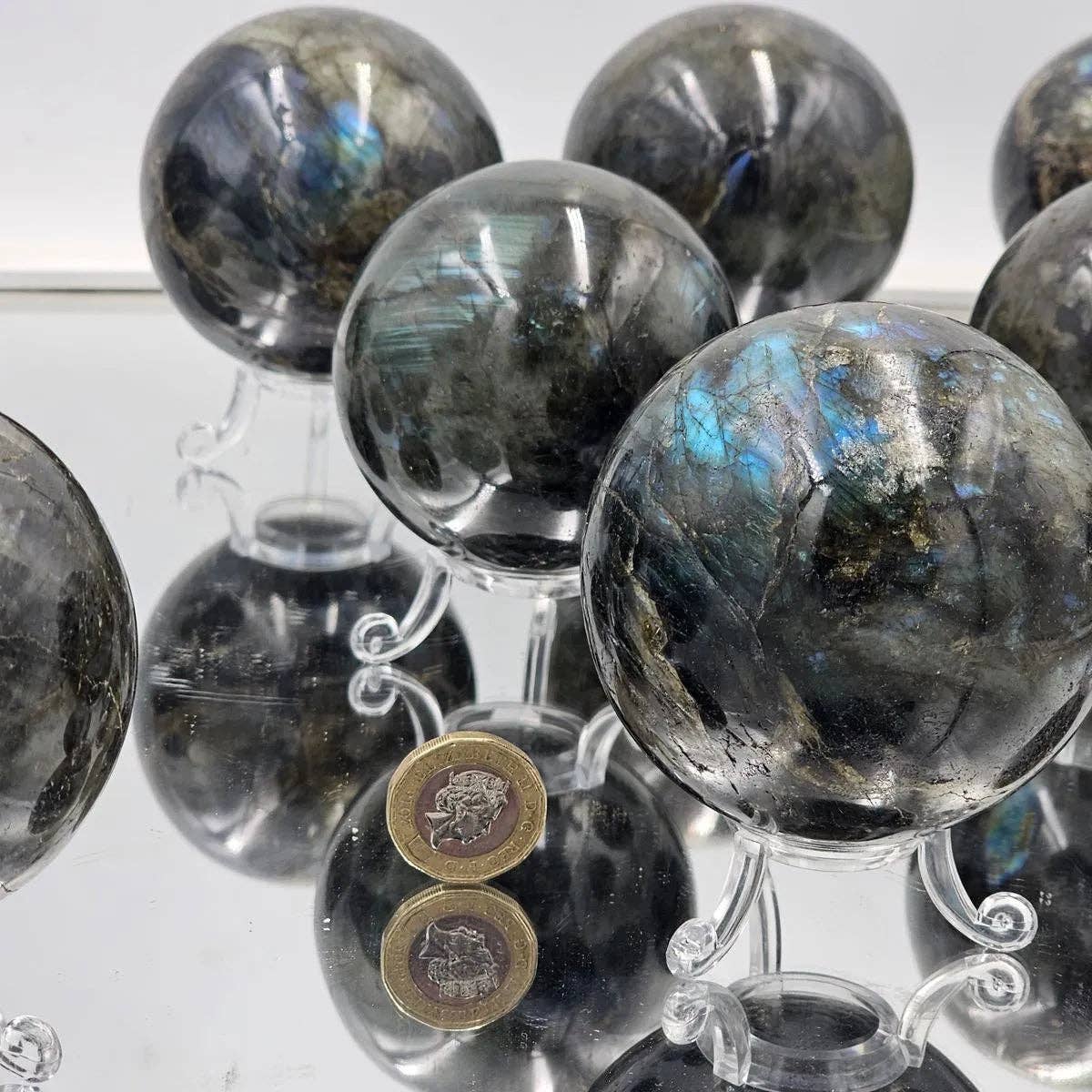 Large Labradorite Crystal Sphere- Stunning flash