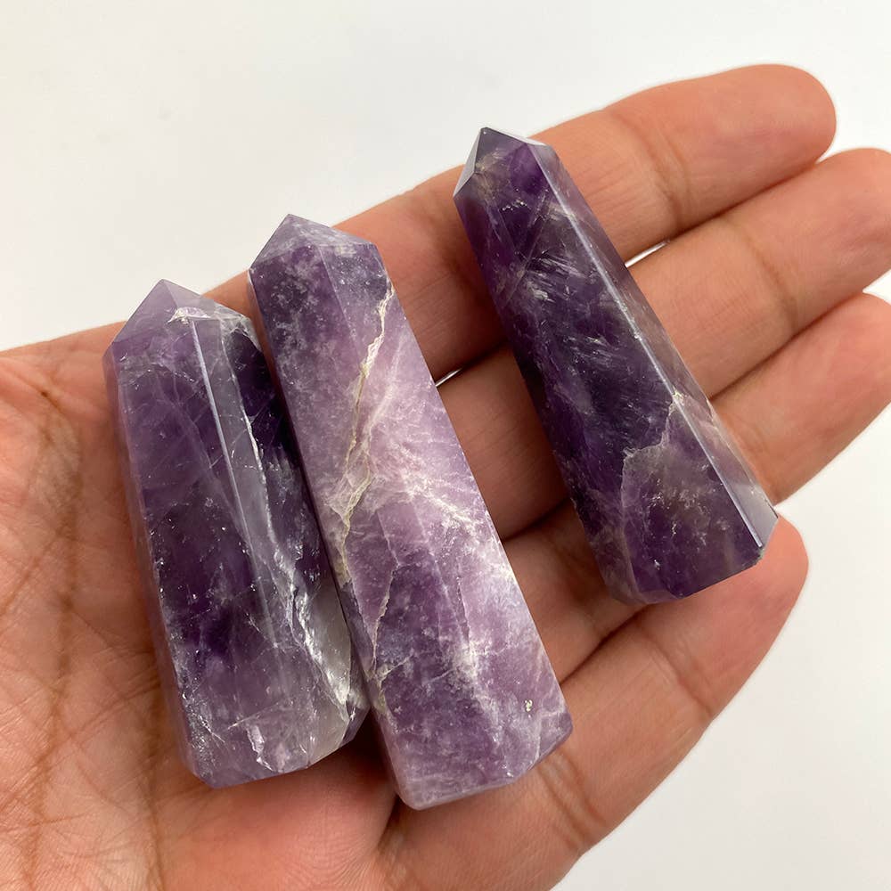 Amethyst Small Obelisk Tower, 5-7cm