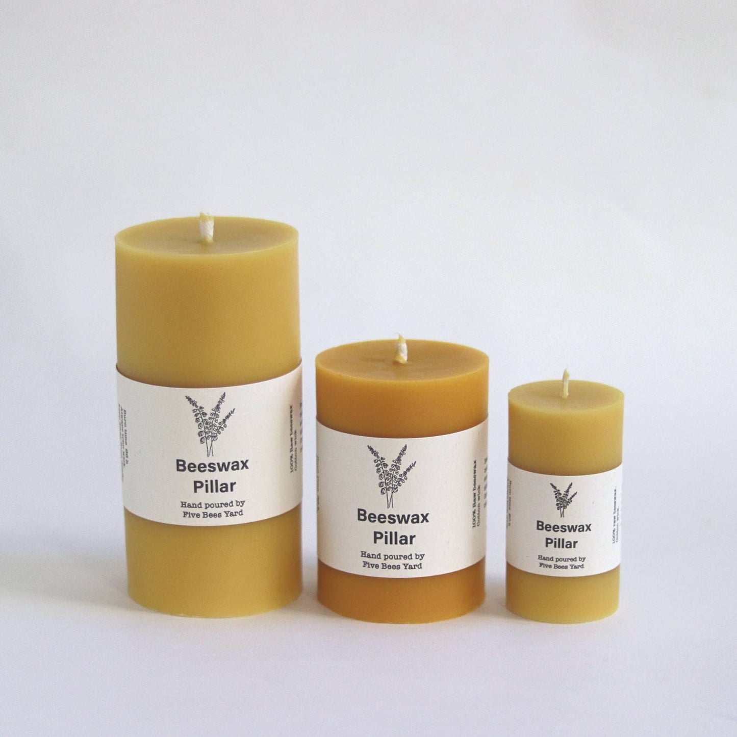 Beeswax Pillar Church Candle | 5cm (h)x 4.5cm (w)
