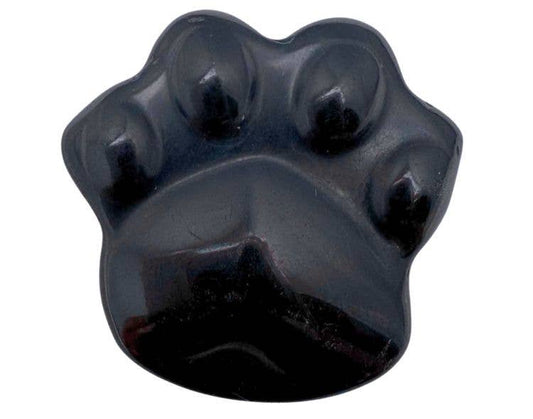 Small Black Obsidian Paw Carving