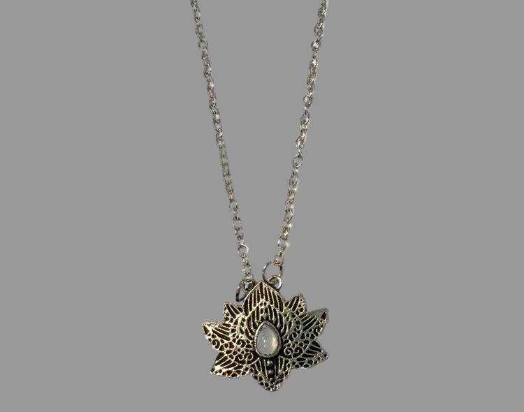 Delicate Necklace with Lotus Pendant