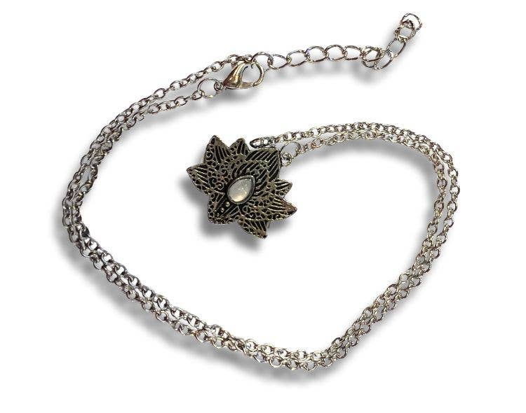 Delicate Necklace with Lotus Pendant