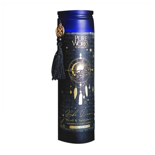 Tall Jar Candle-Esoteric Boho Dreams Myrrh + Sandalwood