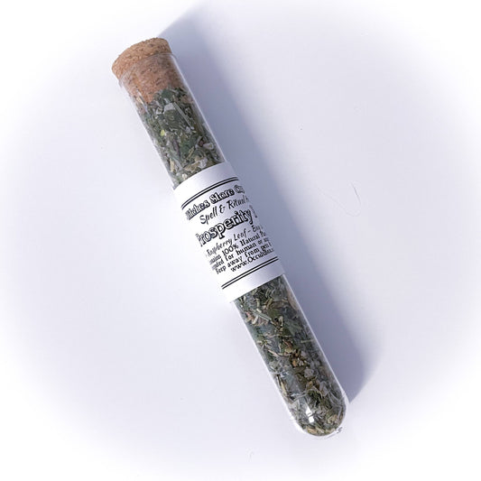Prosperity Blend: Magick spell & ritual herbs in a potion test tubes by Autumn Alchemy