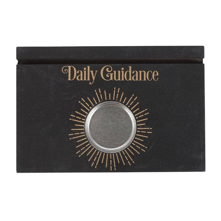 Wooden Black Daily Guidance Tarot Card Stand and Tea light Holder