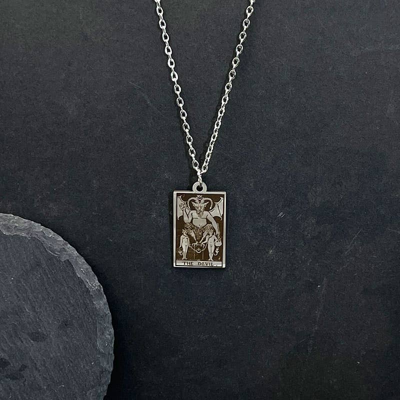Stainless Steel Tarot Necklaces: THE DEVIL