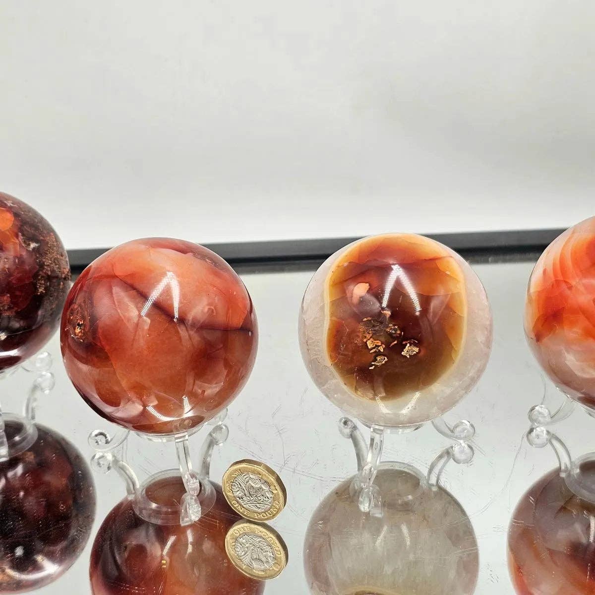 Large Carnelian Crystal Sphere