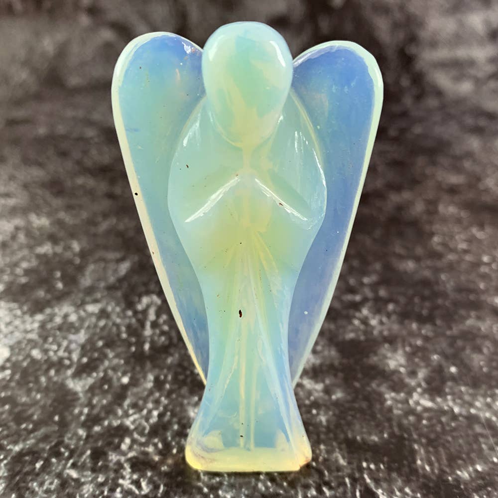 Opalite Angel carving, 7.5cm