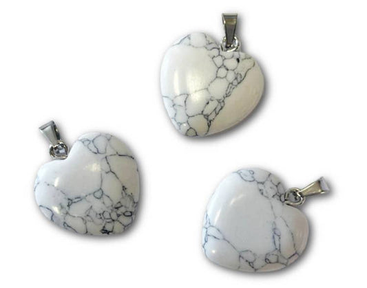 Howlite Heart Pendant