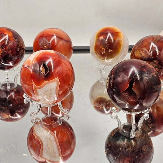 Large Carnelian Crystal Sphere