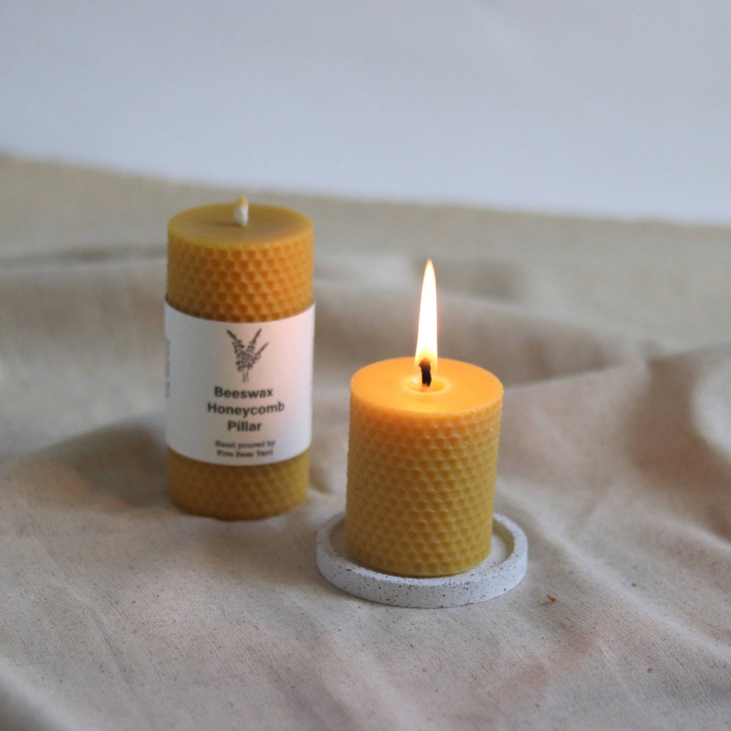Honeycomb Beeswax Candle- Small (5cm h)
