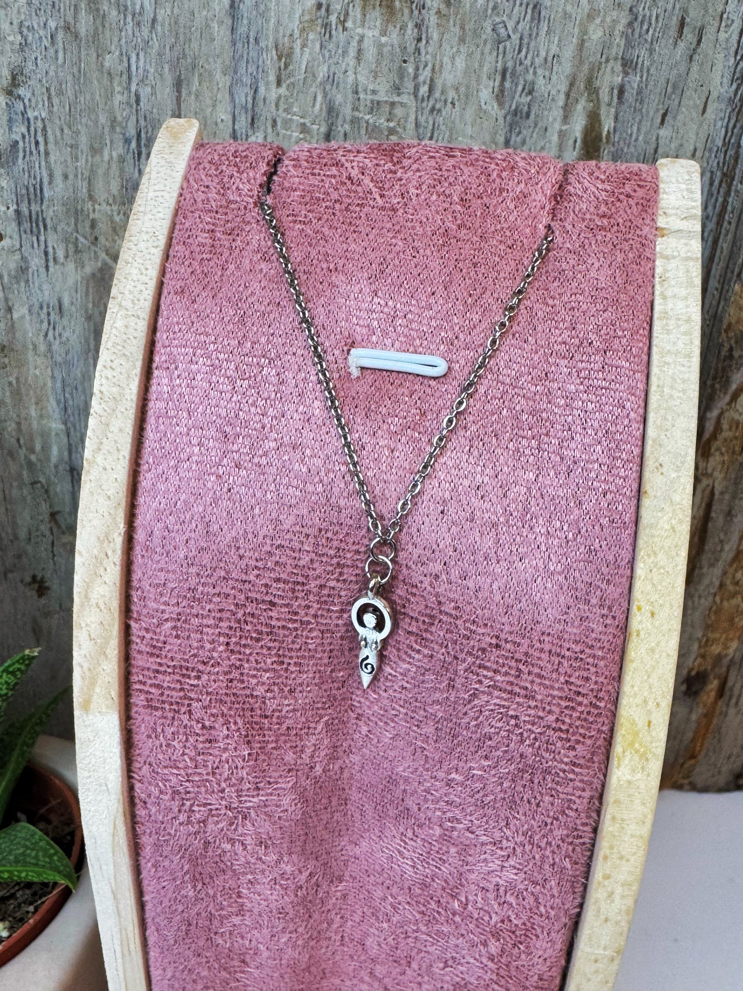 Tiny Gaia Goddess necklace